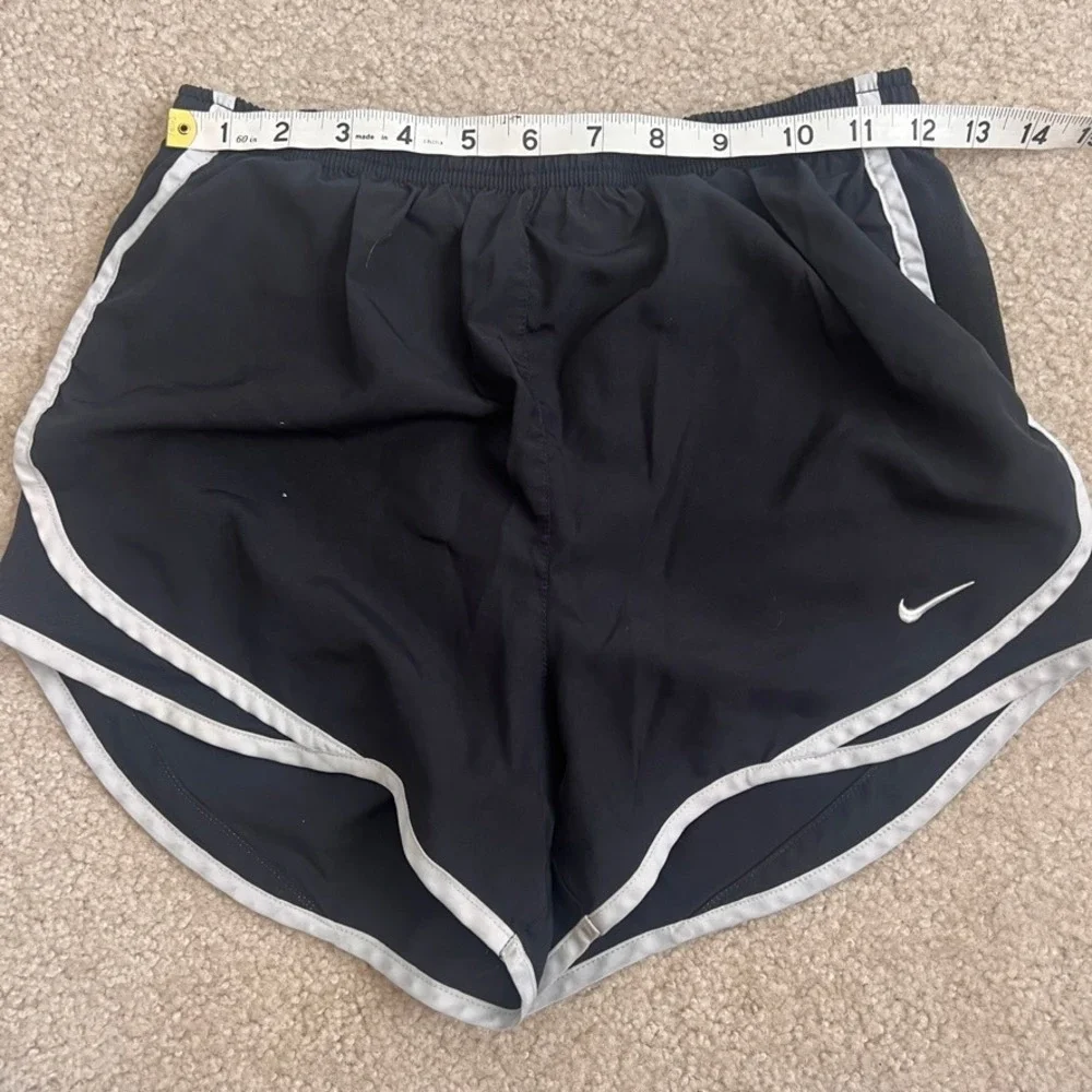 Nike Dri-FIT Running‎ Shorts Athletic Gym Black White Trim Small